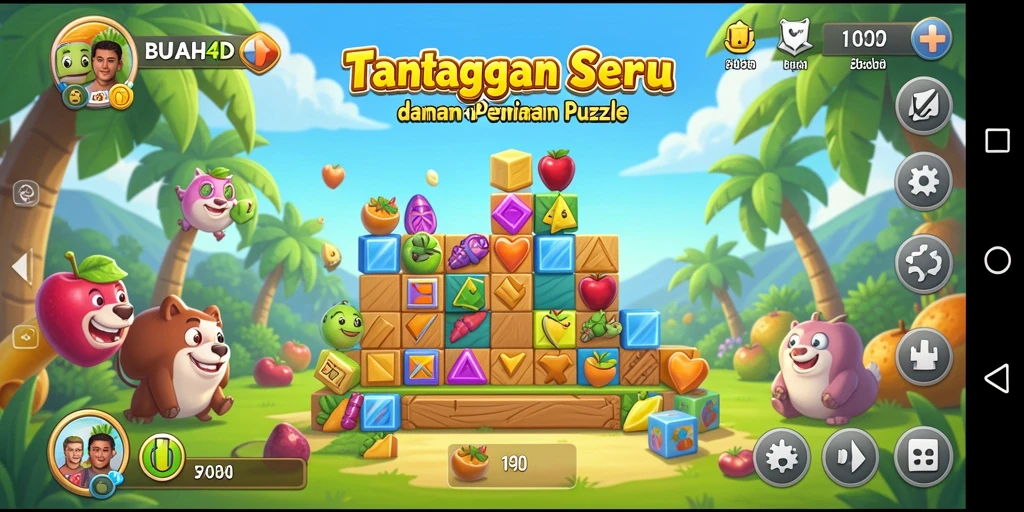 Tampilan gameplay BUAH4D yang penuh warna dan menarik.
