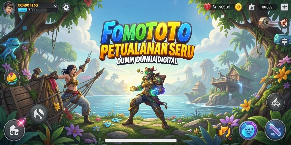 Screenshot gameplay FOMOTOTO yang menunjukkan petualangan mendebarkan.