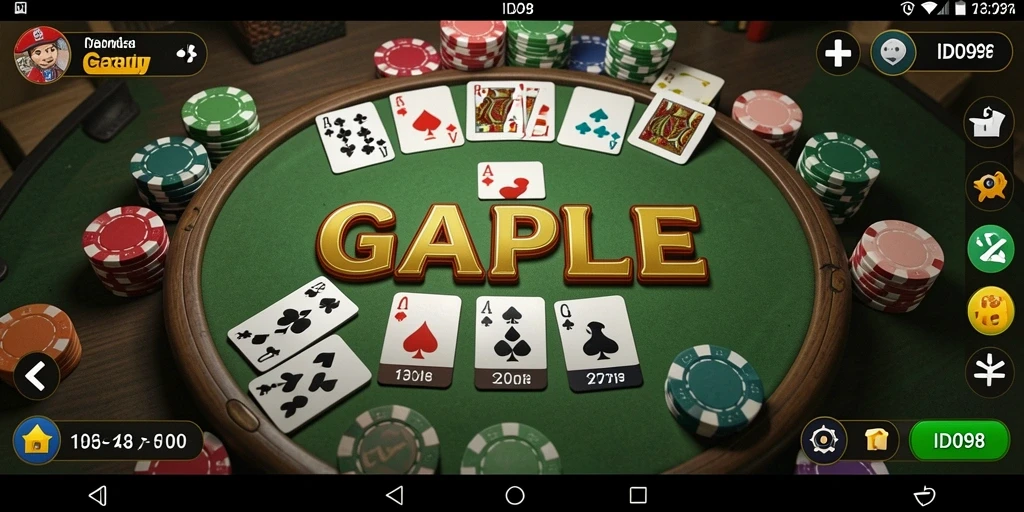 Tampilan gameplay menarik dari ID098 saat bermain Gaple.