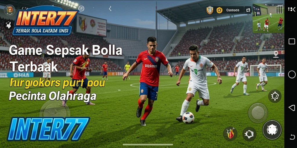 Tampilan gameplay seru dari INTER77 dengan aksi sepak bola yang mendebarkan.