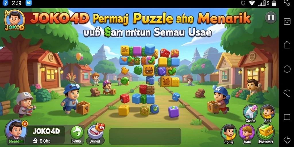 Screenshot utama JOKO4D menampilkan serunya permainan Puzzle.