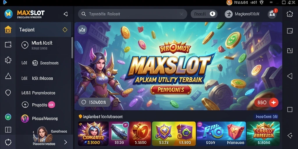 Tampilan antarmuka MAXSLOT yang user-friendly dan fungsional.