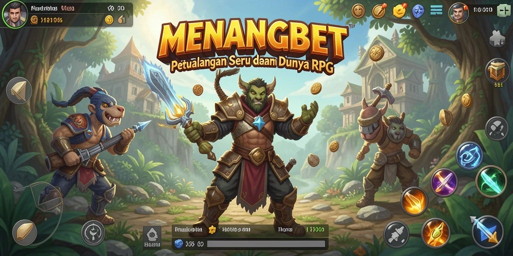 Tangkapan layar menunjukkan aksi epik dalam permainan RPG MENANGBET.