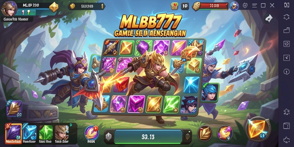 Screenshot gameplay seru dari MLBB777 yang menampilkan momen mencocokkan.