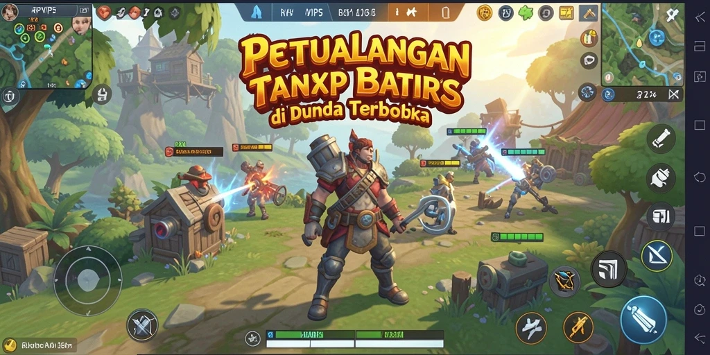 Tampilan gameplay RPVIP5 yang penuh aksi dan eksplorasi terbuka.