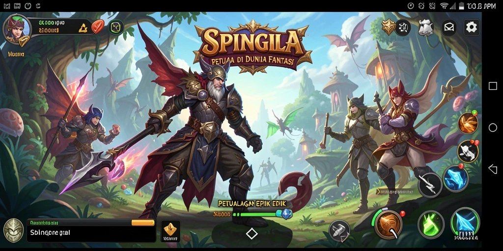 Tampilan gameplay SPINGILA yang mendebarkan dan penuh aksi.