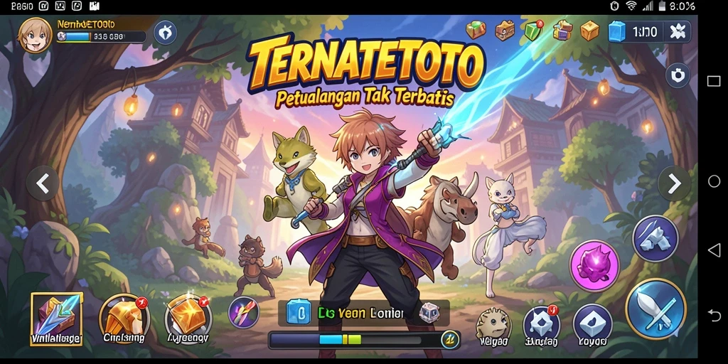 Gameplay seru di TERNATETOTO dengan karakter Anime unik.