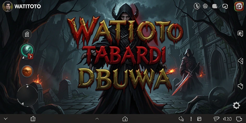 Tampilan menegangkan dari gameplay WATITOTO dengan suasana gelap dan mengerikan.